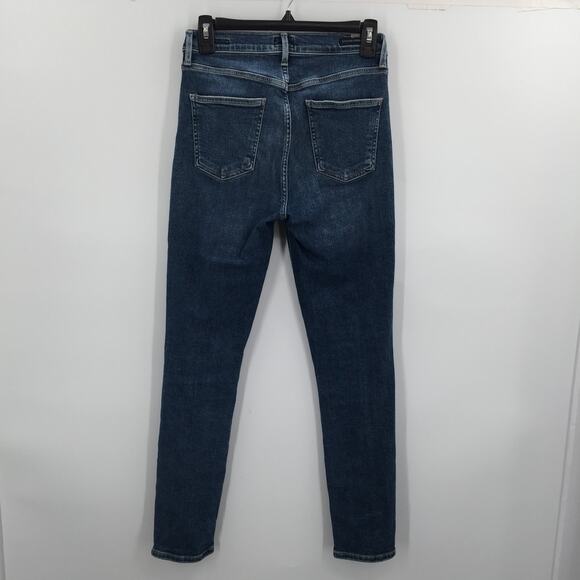Citizens of Humanity Women's Mid-Rise Skinny Crop Jeans Blue 27 PreOwned Stretch - Picture 2 of 4